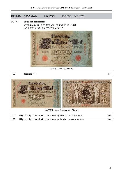 Die deutschen Banknoten ab 1871