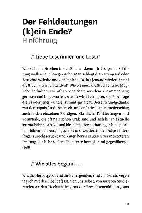 Bibel falsch verstanden