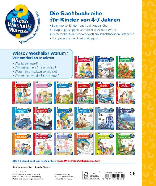 Wieso? Weshalb? Warum?, Band 39: Wir entdecken Insekten