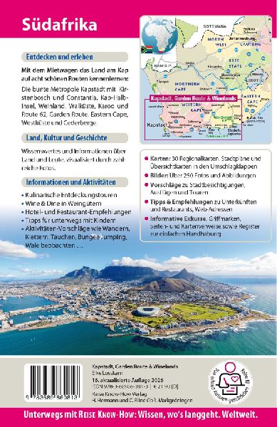 Reise Know-How Reiseführer Südafrika - Kapstadt, Garden Route & Winelands