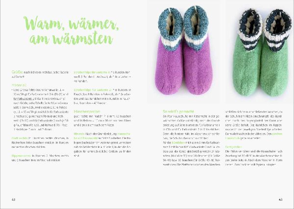 Hausschuhe stricken & filzen