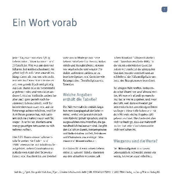 Die große Wahrburg/Egert Kalorien-&-Nährwerttabelle