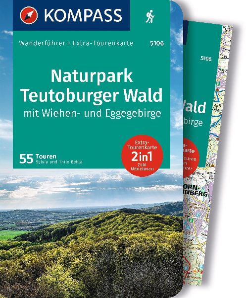 KOMPASS Wanderführer Naturpark Teutoburger Wald mit Wiehen- u...