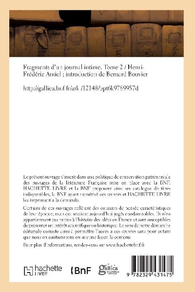 Fragments d'Un Journal Intime. Tome 2