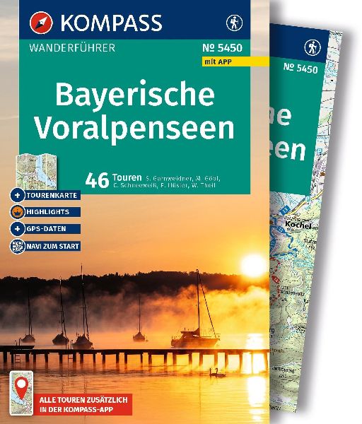 KOMPASS Wanderführer Bayerische Voralpenseen, 46 Touren mit Extra-Tourenkarte
