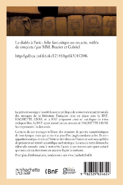Le diable à Paris, folie fantastique en un acte, mêlée de couplets