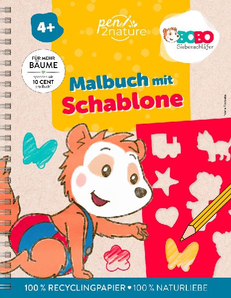 Bobo Siebenschläfer Malbuch mit Schablone. Zeichnen und Malen...