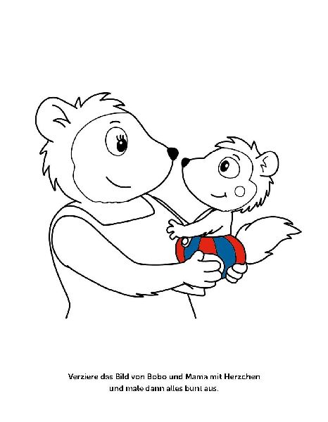 Bobo Siebenschläfer Malbuch mit Schablone. Zeichnen und Malen für Kinder ab 4 Jahren