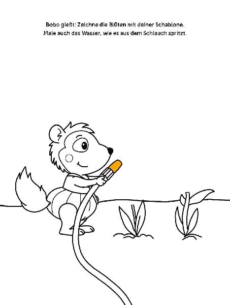 Bobo Siebenschläfer Malbuch mit Schablone. Zeichnen und Malen für Kinder ab 4 Jahren