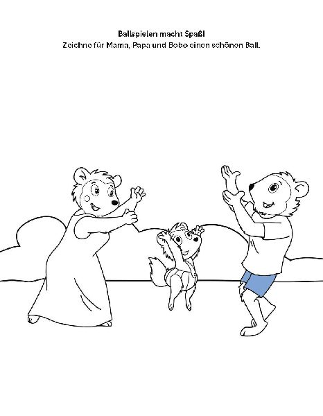 Bobo Siebenschläfer Malbuch mit Schablone. Zeichnen und Malen für Kinder ab 4 Jahren