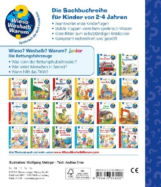 Wieso? Weshalb? Warum? junior, Band 23: Die Rettungsfahrzeuge
