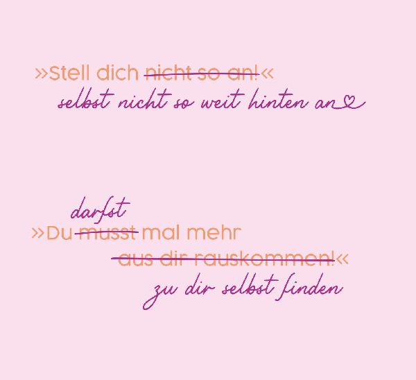 'Stell dich nicht so an!'