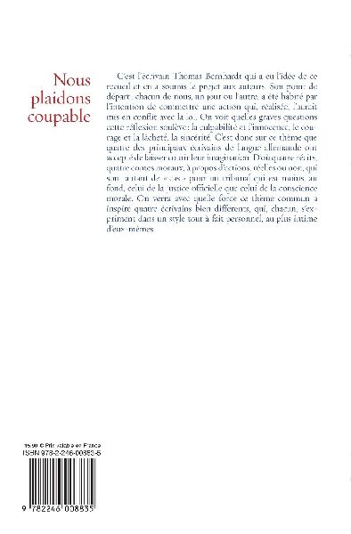 Nous Plaidons Coupable