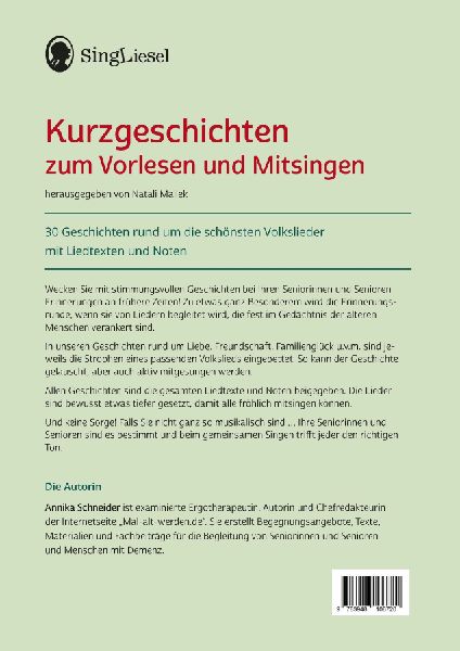 Kurzgeschichten zum Vorlesen und Mitsingen für Senioren