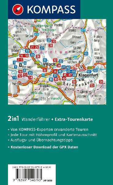 KOMPASS Wanderführer Kärntner Seen, 55 Touren mit Extra-Tourenkarte