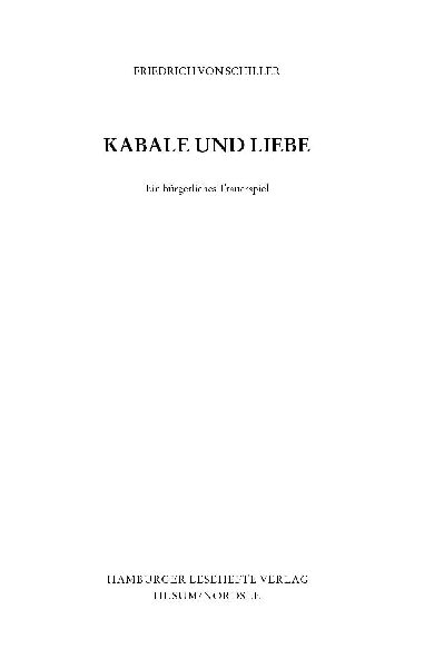 Kabale und Liebe