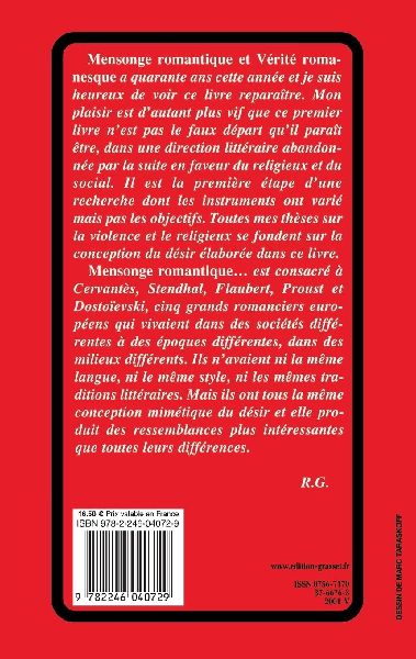 Mensonge romantique et vérité romanesque