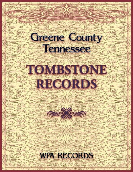 Greene County, Tennessee Tombstone Records