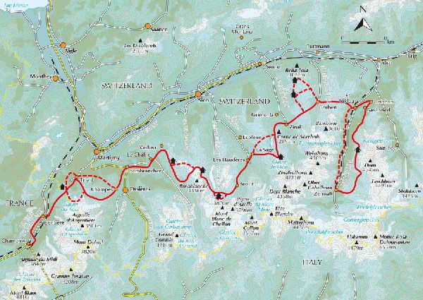 Trekking Chamonix to Zermatt