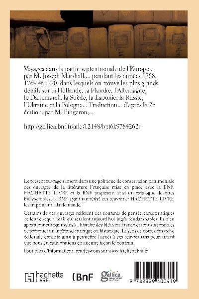 Voyages Dans La Partie Septentrionale de l'Europe, 1768-1770