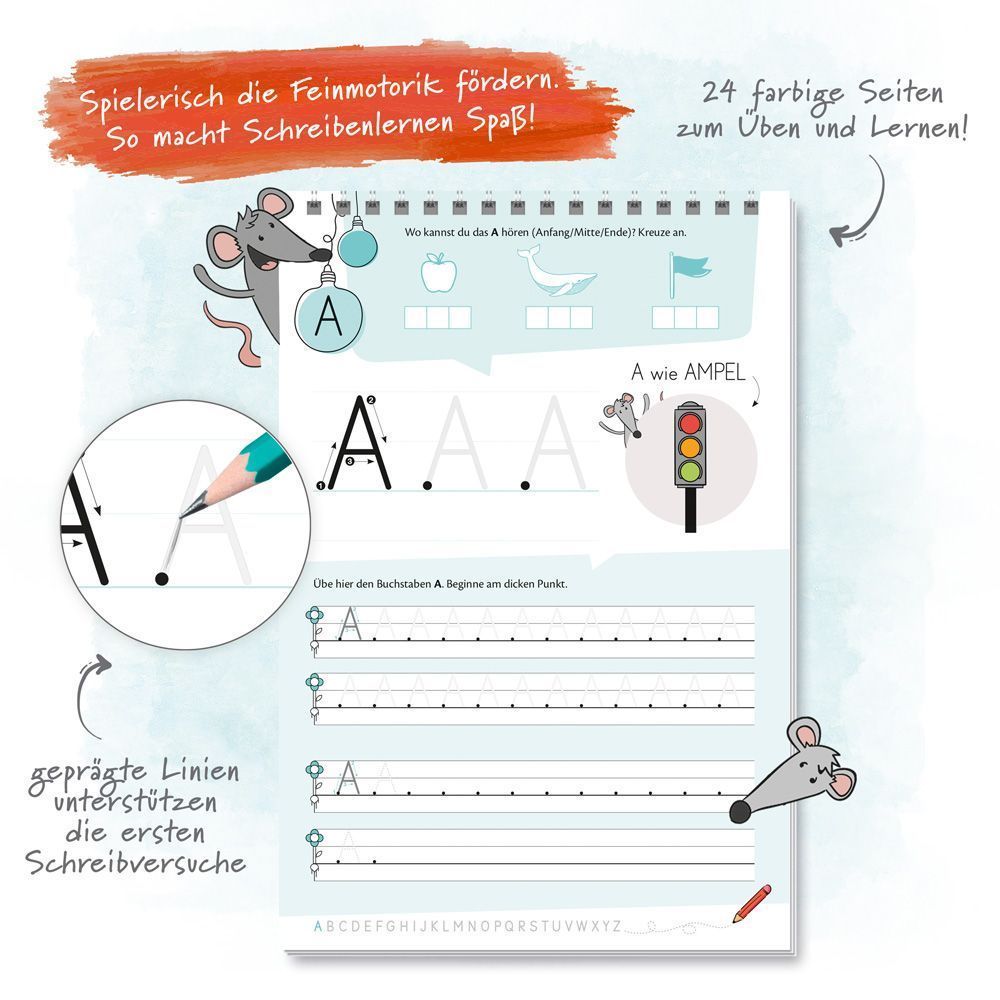 Trötsch Mein Spurrillenblock Großbuchstaben Übungsbuch