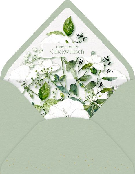 Grußkarte mit Kuvert - Alles Liebe zur Hochzeit