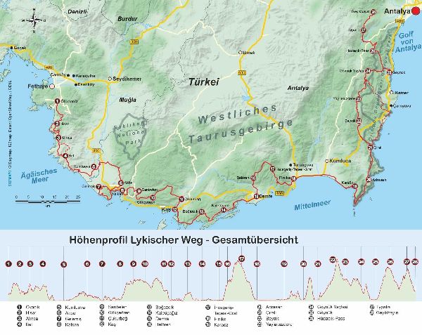 Türkei: Lykischer Weg von Fethiye nach Antalya