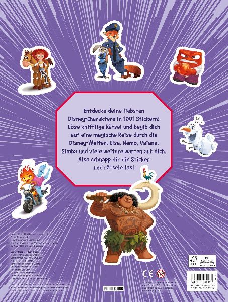 Disney Best of: 1001 Sticker - Stickern - Rätseln - Ausmalen