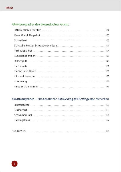 Kurzaktivierungen für Bettlägerige