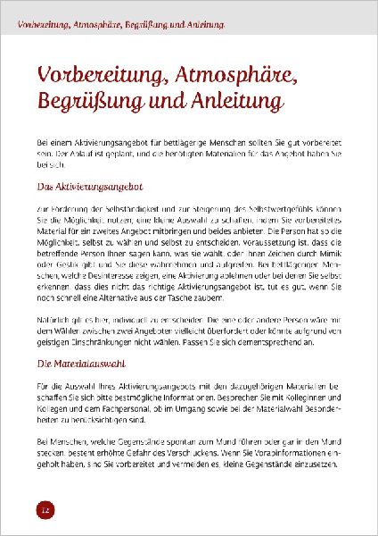 Kurzaktivierungen für Bettlägerige