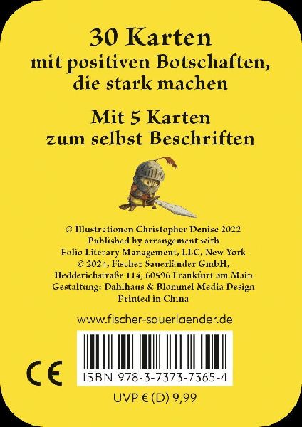 Die kleine Rittereule Mutmachkarten