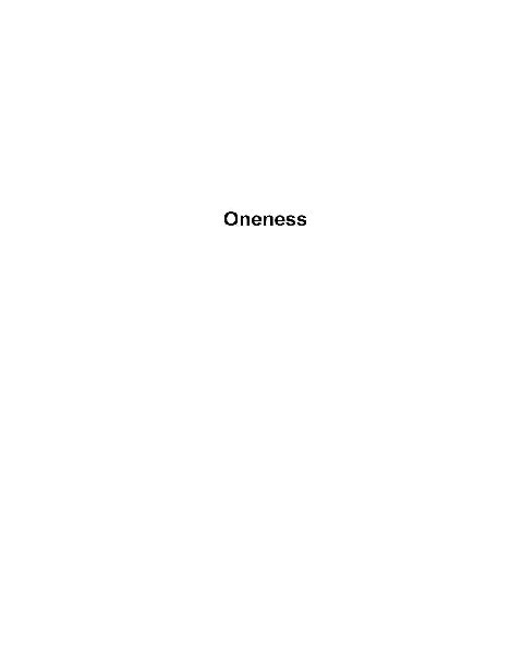 Oneness
