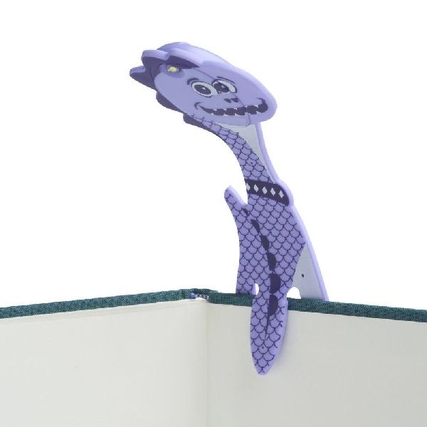 Flexilight Pals Leselicht (Dino) - lila - 2 in 1 Leselampe & Lesezeichen - LED Leselicht - Geschenk für Leser, Buchliebhaber - Deutsche Ausgabe