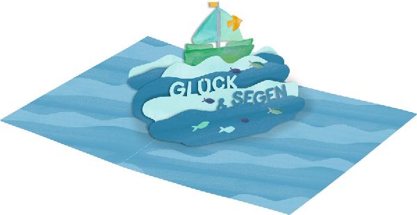 Pop-up-Grußkarte - Alles Gute zu deiner Erstkommunion