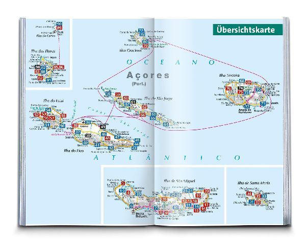 KOMPASS Wanderführer Azoren, 90 Touren mit Extra-Tourenkarte