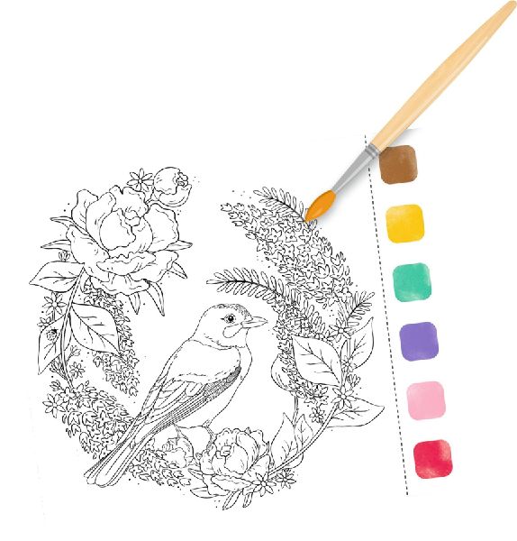 Aquarell-Glück