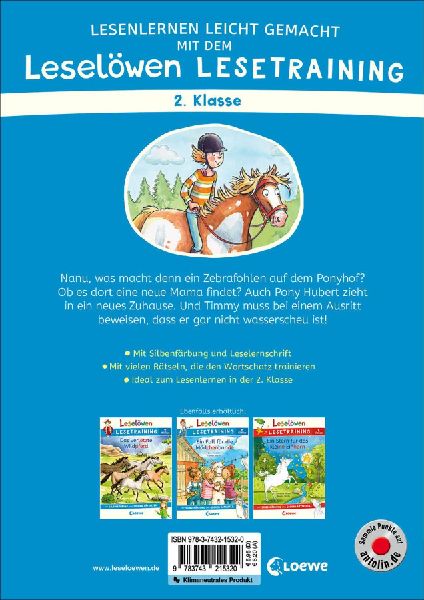 Leselöwen Lesetraining 2. Klasse - Ponygeschichten
