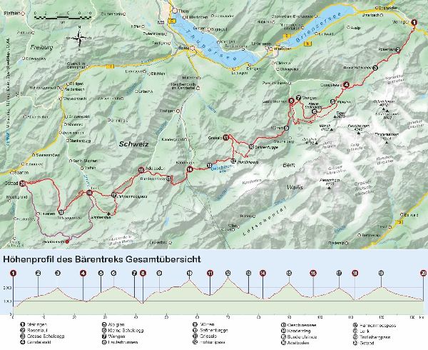 Schweiz: Bärentrek von Meiringen nach Gstaad