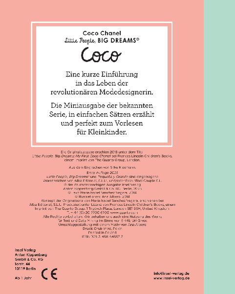 Coco Chanel - Little People, BIG DREAMS. Mini