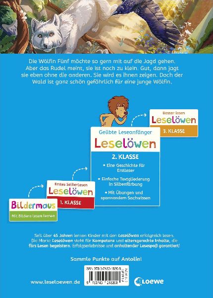 Leselöwen 2. Klasse - Das geheime Leben der Tiere - Das Abenteuer der weißen Wölfin