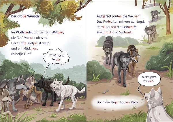 Leselöwen 2. Klasse - Das geheime Leben der Tiere - Das Abenteuer der weißen Wölfin