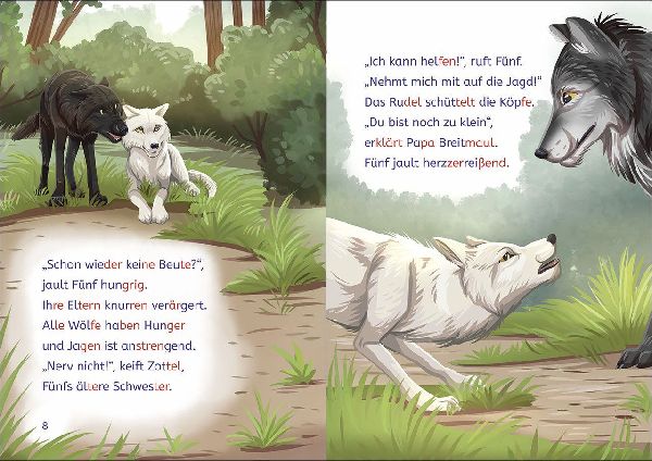 Leselöwen 2. Klasse - Das geheime Leben der Tiere - Das Abenteuer der weißen Wölfin