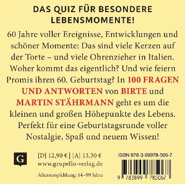 60. Geburtstag. Das Quiz