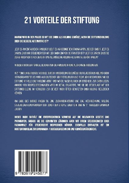 Die Stiftungsholding Teil II