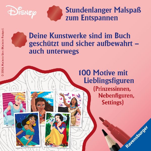 Disney Malen nach Zahlen: Prinzessinnen