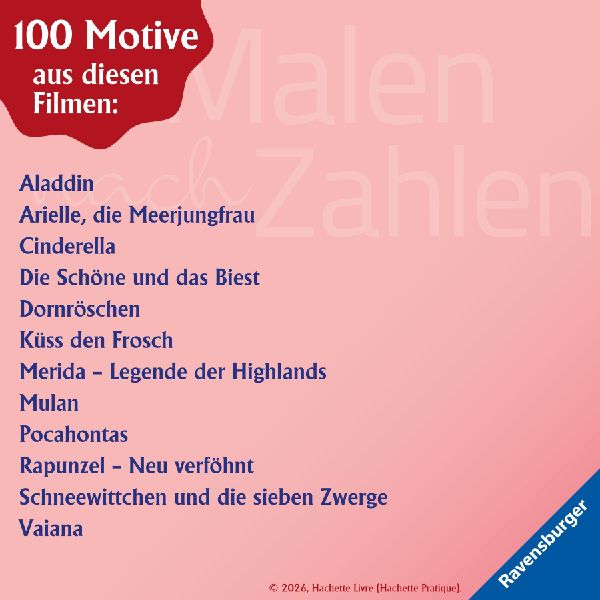 Disney Malen nach Zahlen: Prinzessinnen