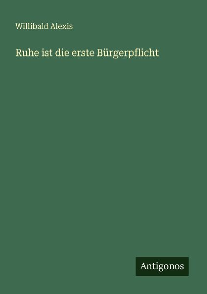 Ruhe ist die erste Bürgerpflicht