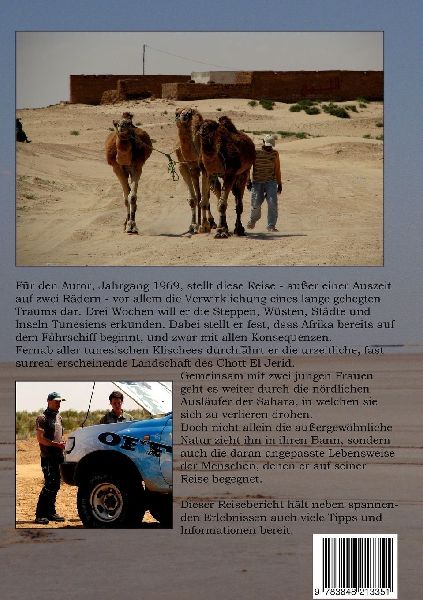 Picknick in Afrika oder Tunesien per Motorrad