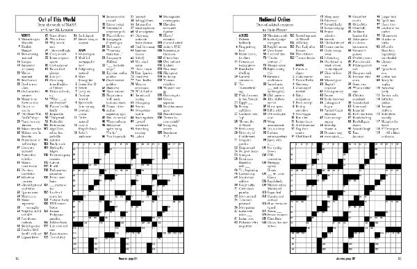 Dreamy Sunday Crosswords