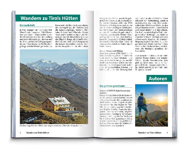 KOMPASS Wanderführer Tiroler Hüttenwanderungen, 55 Touren mit Extra-Tourenkarte